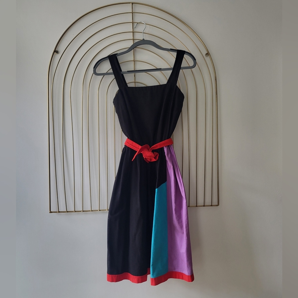 Vintage colorblocked party dress